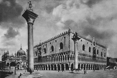 Benátky, Dóžecí palác (černobílá fotografie) od Italian Photographer
