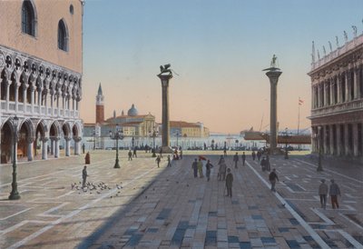 Benátky, Piazzetta San Marco a dva sloupy (barevné fotografie) od Italian Photographer