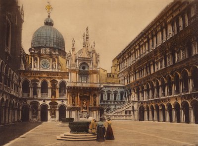 Benátky / Benátky: Nádvoří Dóžecího paláce (barevné foto) od Italian Photographer