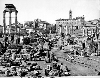 Pohled na Forum Romanum, kolem roku 1890 od Italian Photographer
