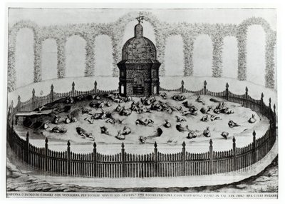 Králík s voliérou pro malé ptactvo, od Le Fabbriche e i Giardini dellEcc. Casa Barbariga, D. Rossetti, ryl G. Campana, vydáno 1702 od Italian School