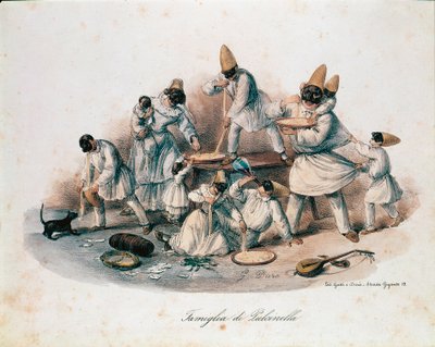 Rodina pulcinella (polichinelle) charakteru commedia dell