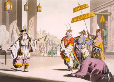 Divadelní představení pod širým nebem, cca 1820-30 od Italian School