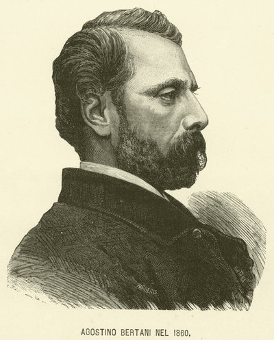Agostino Bertani v roce 1860 (rytina) od Italian School