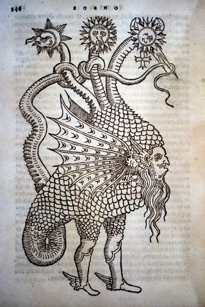 Alchimie: Monster Hybrid, v - „The Transmutatione Metallica Sogni Tre“ od Giovanniho Battisty Nazariho, editováno v Brescii v roce 1599. od Italian School