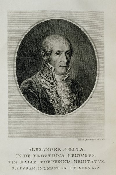 Alessandro Giuseppe Antonio Anastasio Volta (1745-1827), z LOpera Alessandro Volta, Milán, 1927 od Italian School