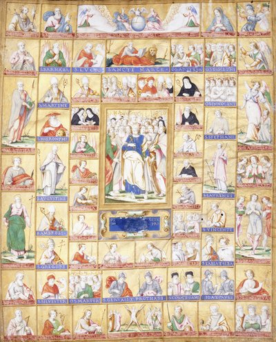 Všech svatých se svatým Petrem uprostřed, kolem roku 1560 od Italian School