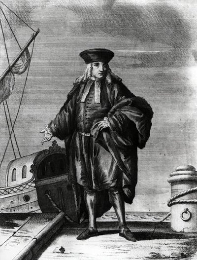 Admirál z benátského arzenálu (rytina) (černobílá fotografie) od Italian School