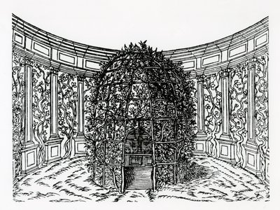 Altánek, z knihy Hypnerotomachia Poliphili, připsáno Francescu Colonnovi (asi 1432-1527), vydáno 1499 od Italian School