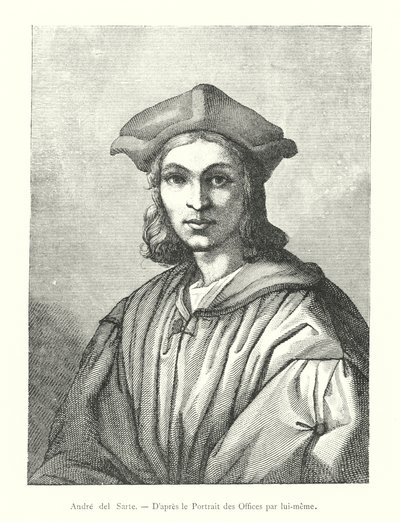 Andre del Sarte, Po portrétu Uffizi sám (rytina) od Italian School