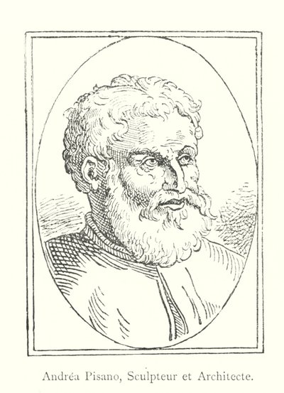 Andrea Pisano, sochař a architekt (rytina) od Italian School