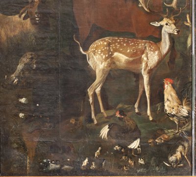 Zvířata, mýtus o Orfeovi, detail od Italian School