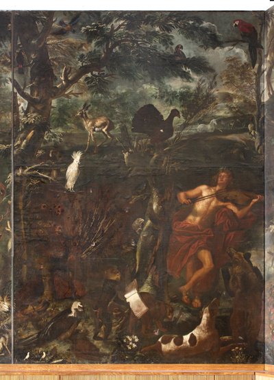 Zvířata, mýtus o Orfeovi, detail od Italian School