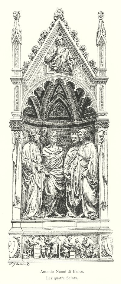 Antonio Nanni di Banco, Čtyři svatí (rytina) od Italian School
