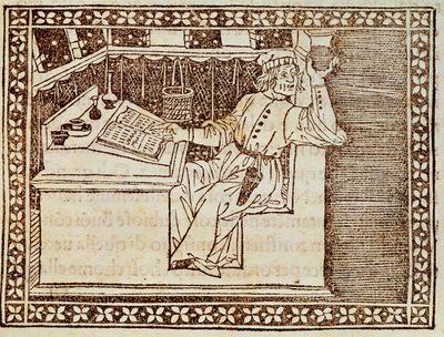 Lékárník, florentská rytina z The Book of Chess od Italian School