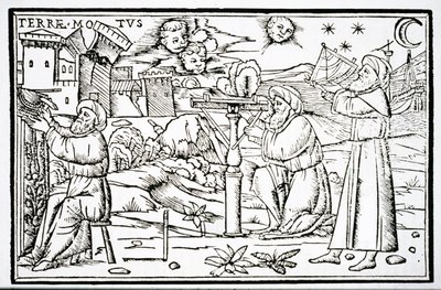 Arabian Astrologers, kopie ilustrace z In Somnium Sciopinis od Macrobia, Benátky 1513, použitá v Historii magie, publikované koncem 19. od Italian School