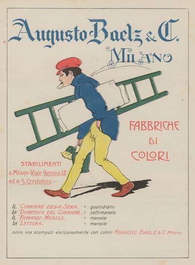 Augusto Baelz  C (barevná litografie) od Italian School