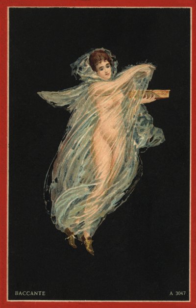 Baccante (barevná litografie) od Italian School
