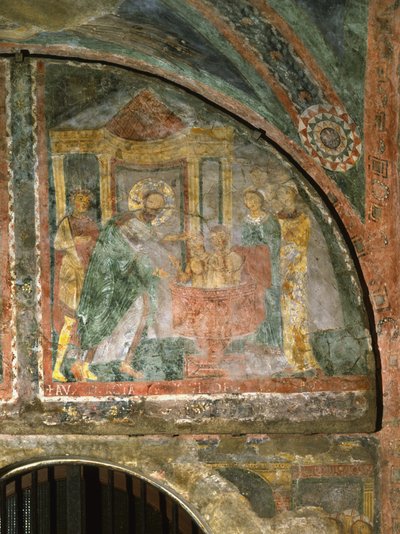 Křest svaté Pudentiany od Italian School