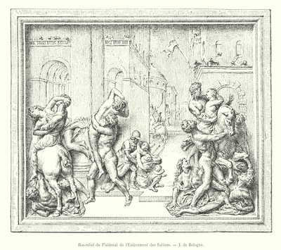 Basreliéf podstavce únosu Sabines, J z Bologni (rytina) od Italian School