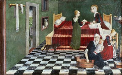 Narození Panny Marie (oddělení predelly), Benátsko, kolem roku 1480 od Italian School