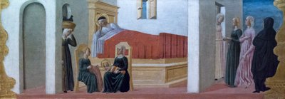Narození Panny Marie od mistra Colonna Predella od Italian School