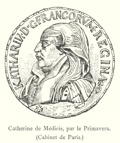 Catherine de Medici, par le Primavera, Cabinet de Paris (rytina) od Italian School