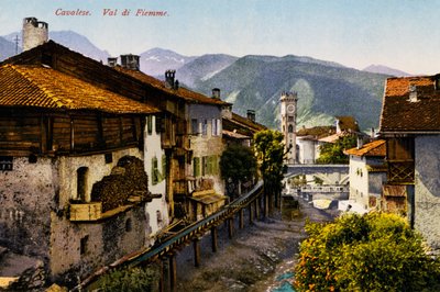 Cavalese, Val di Fiemme, pohlednice, Trentino-Alto Adige, Itálie, 20. století od Italian School