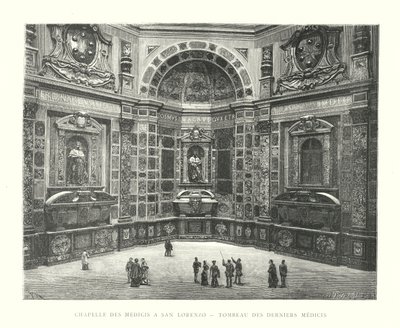 Kaple Medicejských v San Lorenzo, Hrobka Posledních Medicejských (rytina) od Italian School