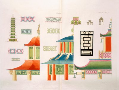 Design čínské pagody od Italian School