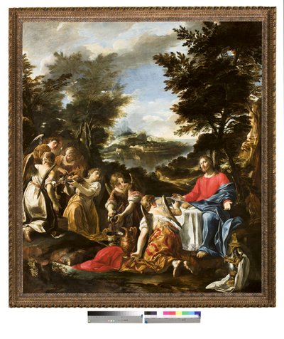 Kristus obsluhovaný anděly, cca 1650-1700 od Italian School