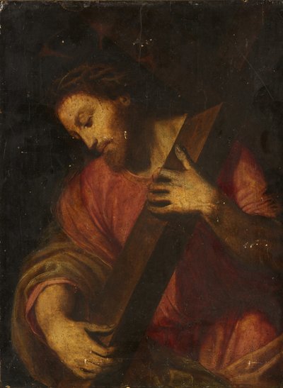 Kristus nesoucí kříž (olej na desce) od Italian School