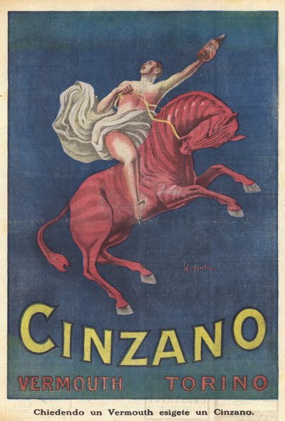 Cinzano Vermouth Turin (barevná litografie) od Italian School