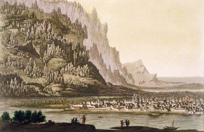 Město Jakutsk na řece Lena, východní Sibiř, cca 1820-30s od Italian School