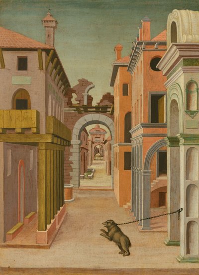 Výhled na město (malba) od Italian School