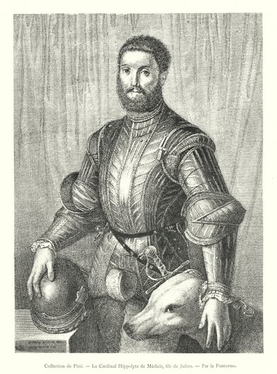 Sbírka Pitti, kardinál Hippolyte de Medici, syn Juliena, Pontormo (rytina) od Italian School