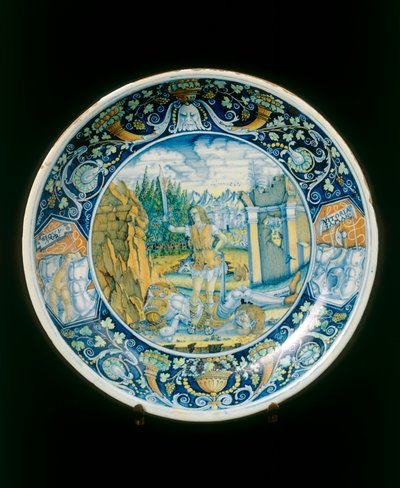 David a Goliáš, výroba Faenzy od Italian School