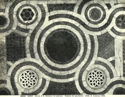 Detail podlahy baziliky San Giovanni in Laterano, Řím (mozaika) od Italian School