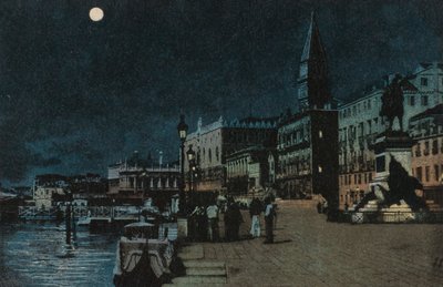 Dóžecí palác (barevná litografie) od Italian School