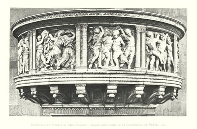 Donatello a Michele di Bartolommeo, vnější kazatelna katedrály Prato od Italian School