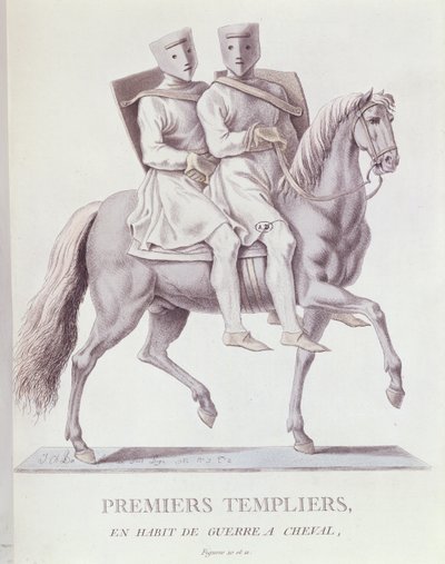 Raní templáři v bojových šatech, 1783 od Italian School