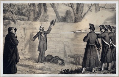 Poprava bratří Bandierů (italští vlastenci, Attilio a Emilio Bandiera od Italian School