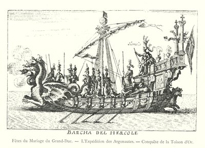 Slavnosti svatby velkovévody, Výprava Argonautů, Dobytí zlatého rouna (rytina) od Italian School