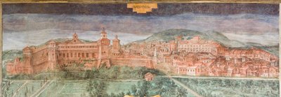 Fiorano modenese, hrad Spezzano , Síň pohledů: Pohled na Sassuolo od Italian School