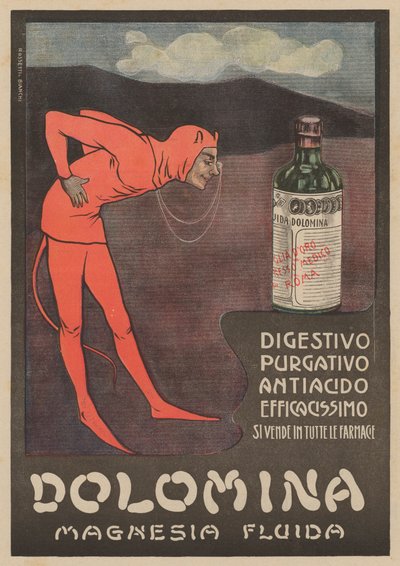 Fluid Magnesia Dolomine (barevná litografie) od Italian School