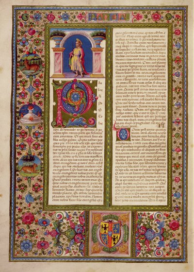 Fol.195v Dopis sv. Pavla Cortině z Bible Borso d