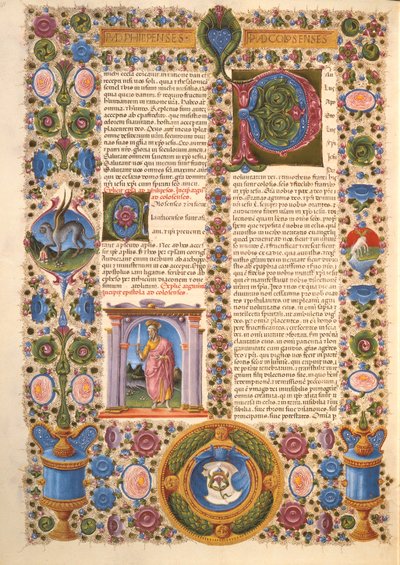Fol.204v Dopis sv. Pavla Kolosanům, z Bible Borso d