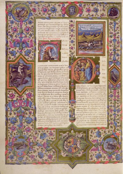 Fol.270v Otevření Knihy Šalamounovy z Bible Borso d