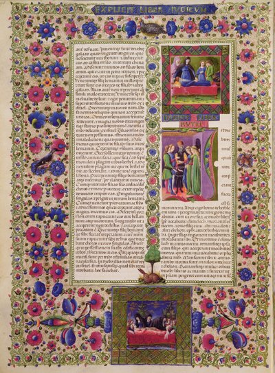 Fol.280r Otevření Knihy Ruth, z Bible Borso d