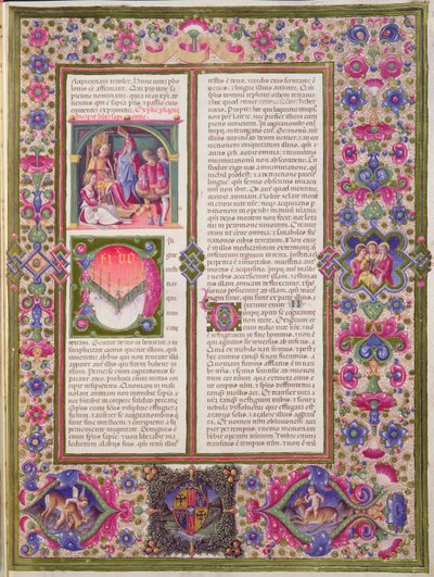 Fol.286r Otevření Knihy moudrosti z Bible Borso d